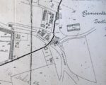 Twee kaarten uit het waterschapsarchief waarop de Binnenboomse wetering en de bebouwing daaraan is getekend.