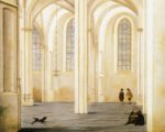 Pieter Saenredam liet vaak een hond zien in zijn kerkinterieurs i.c. dat van de Utrechtse Buurkerk.