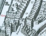 De Blaeukaart uit 1650 met de Korte Nieuwsteeg (Kns)